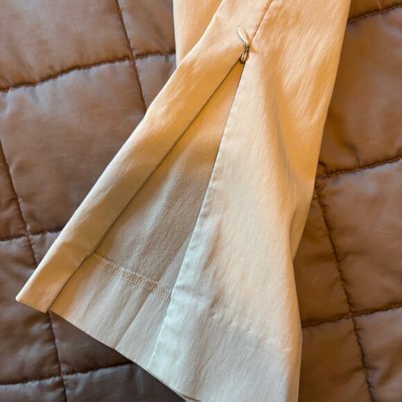 Bebe womens khaki / cream slacks zipper ankle size 4 - Picture 3 of 5